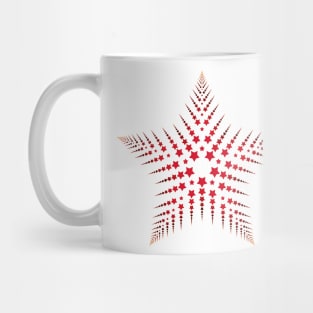 Red fractal star Mug